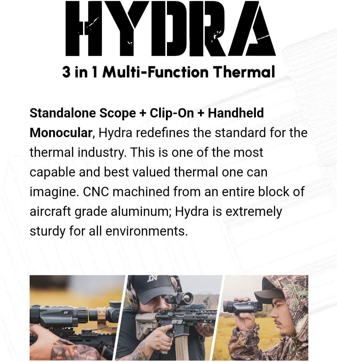 Hydra Multi-Function Thermal Scope - Standalone Scope, Clip-On, Handhe –  nicksnightvision, image size:1080x1159